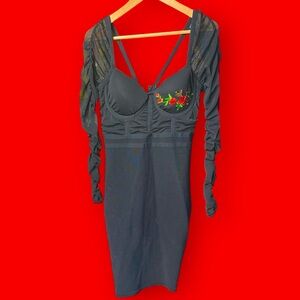 Glam Maxi Dress with Embroidered BodiceElegant, Comfortable & Head-Turning Style